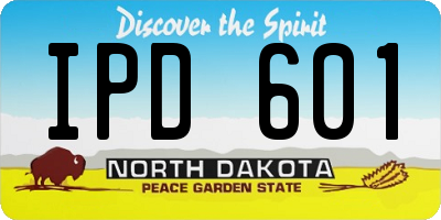 ND license plate IPD601