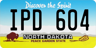 ND license plate IPD604