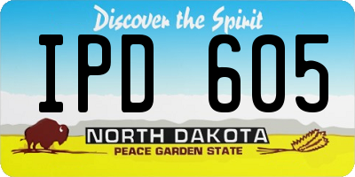 ND license plate IPD605