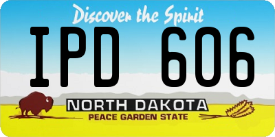 ND license plate IPD606