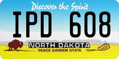 ND license plate IPD608
