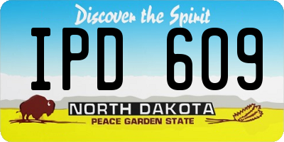 ND license plate IPD609