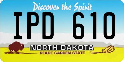 ND license plate IPD610