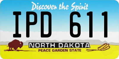 ND license plate IPD611