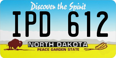 ND license plate IPD612