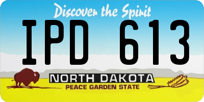 ND license plate IPD613