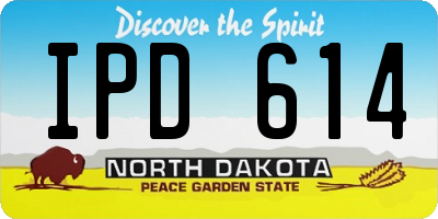 ND license plate IPD614