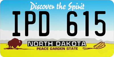 ND license plate IPD615