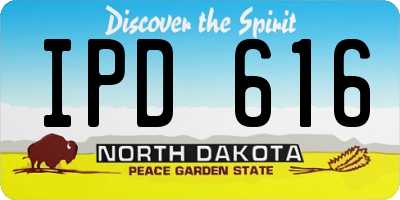 ND license plate IPD616
