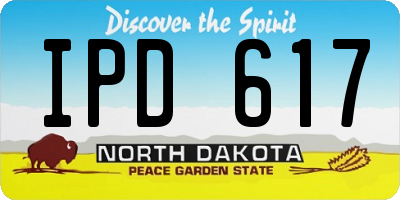 ND license plate IPD617