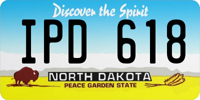 ND license plate IPD618