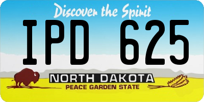 ND license plate IPD625