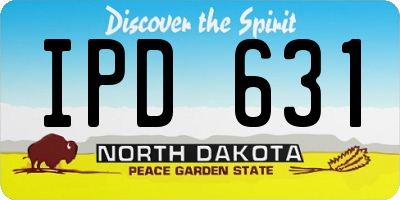 ND license plate IPD631