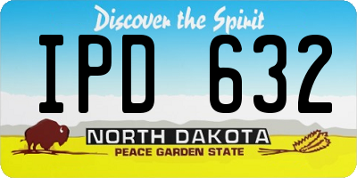 ND license plate IPD632