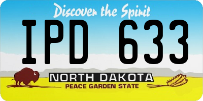 ND license plate IPD633