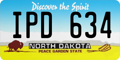 ND license plate IPD634