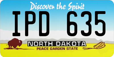 ND license plate IPD635
