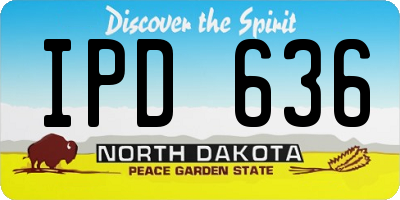 ND license plate IPD636