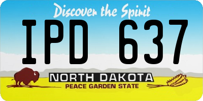 ND license plate IPD637
