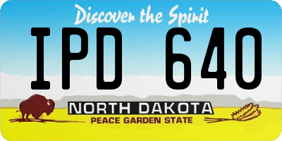 ND license plate IPD640