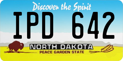 ND license plate IPD642