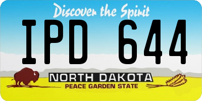 ND license plate IPD644