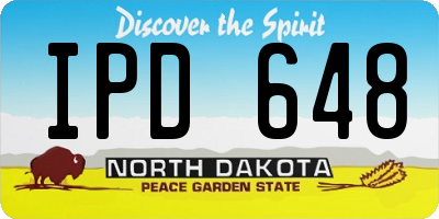 ND license plate IPD648
