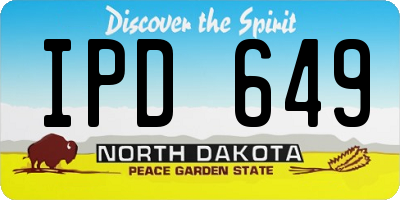 ND license plate IPD649