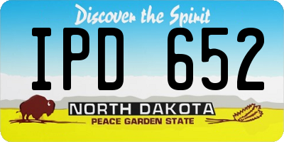 ND license plate IPD652