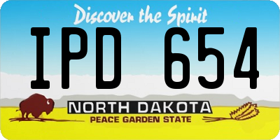 ND license plate IPD654