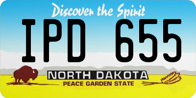 ND license plate IPD655
