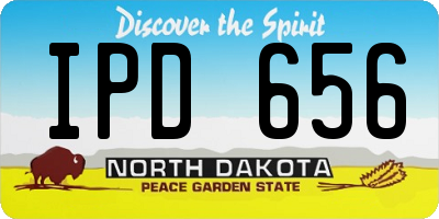 ND license plate IPD656