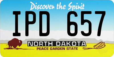 ND license plate IPD657