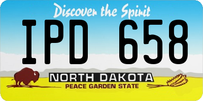 ND license plate IPD658