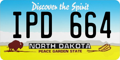 ND license plate IPD664