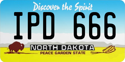 ND license plate IPD666