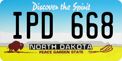 ND license plate IPD668