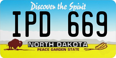 ND license plate IPD669