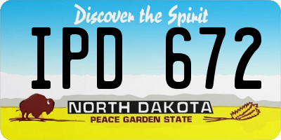 ND license plate IPD672