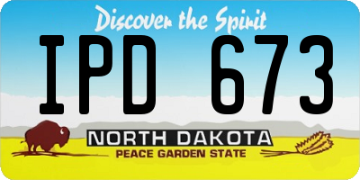 ND license plate IPD673
