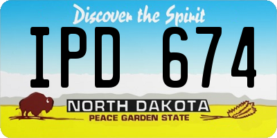 ND license plate IPD674