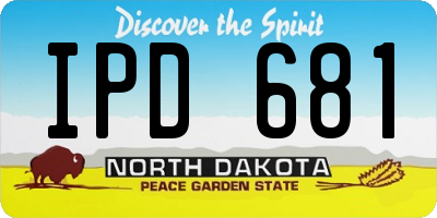 ND license plate IPD681