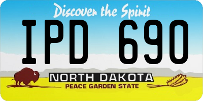 ND license plate IPD690