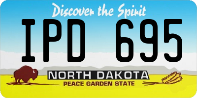 ND license plate IPD695