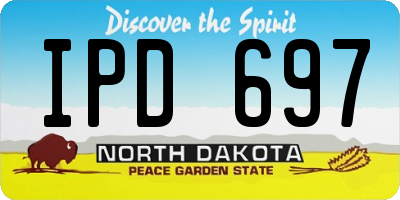 ND license plate IPD697