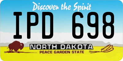 ND license plate IPD698
