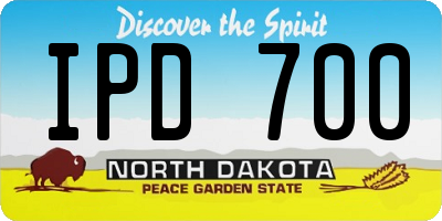 ND license plate IPD700