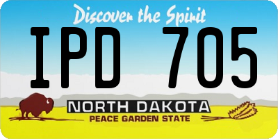 ND license plate IPD705