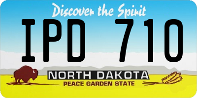 ND license plate IPD710