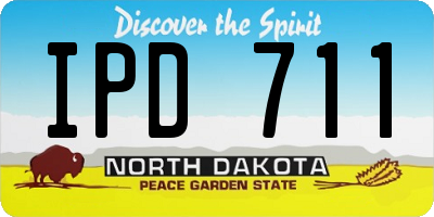 ND license plate IPD711